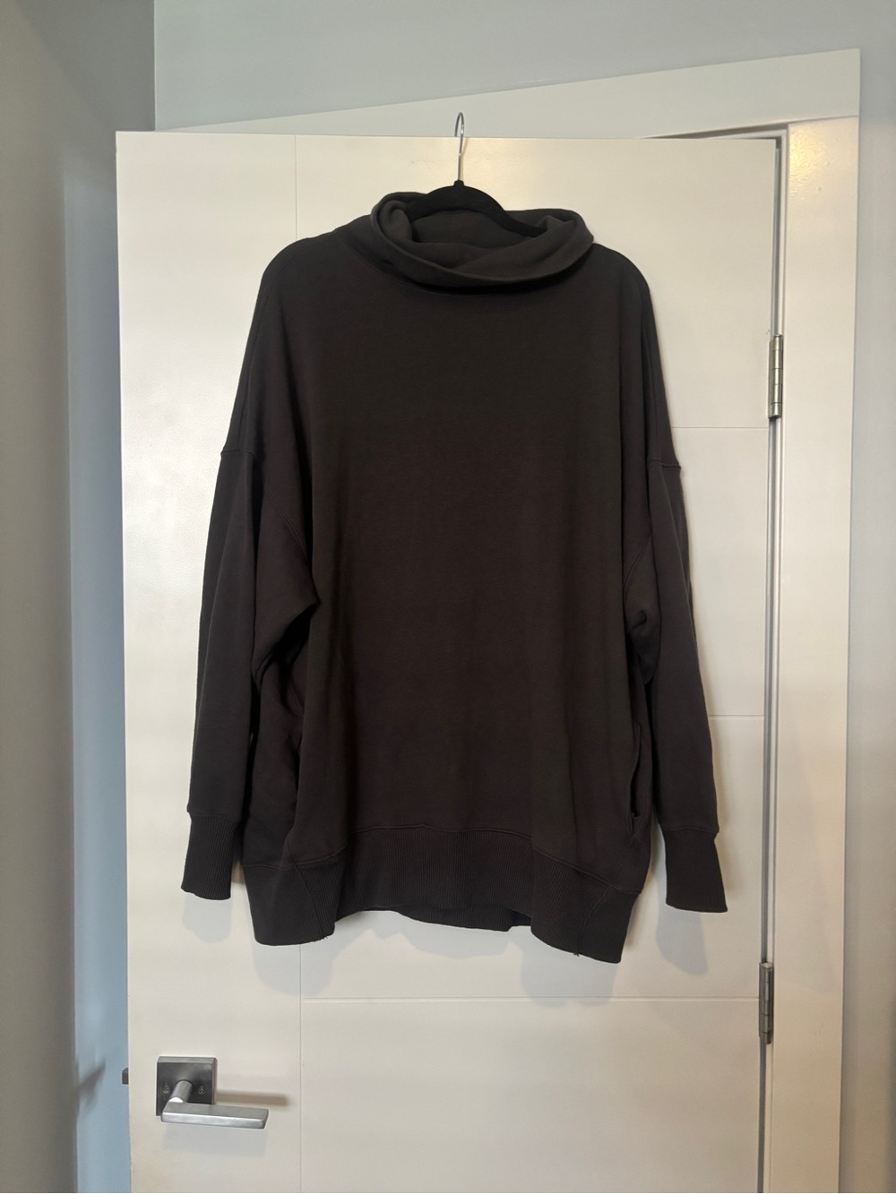 Aerie Oversized Charcoal Grey Funnel Neck Pullover